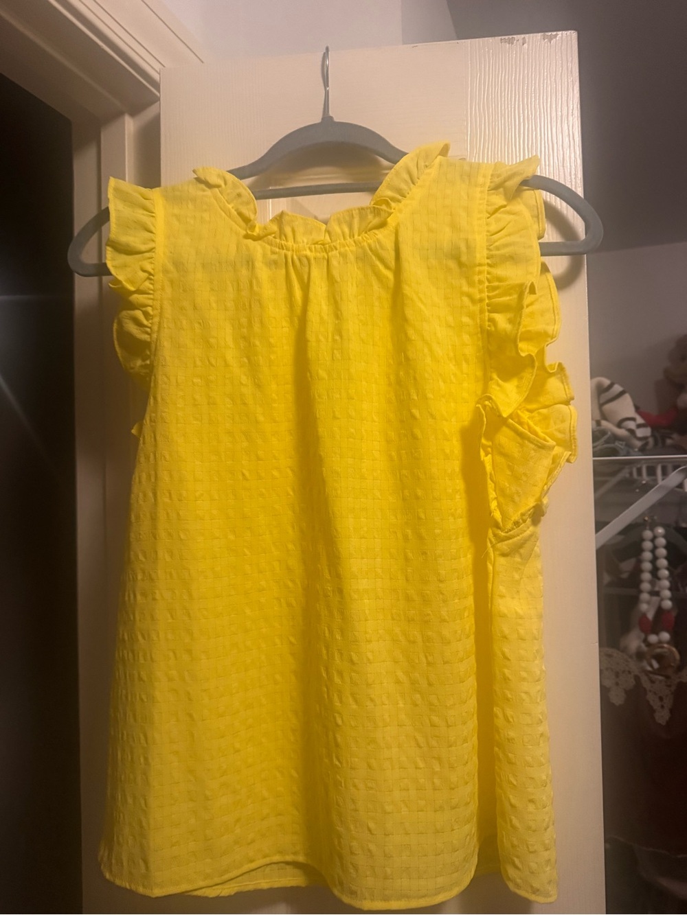 Women’s Cheery Yellow Ruffle Sleeve Top